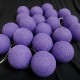 Purple Cotton Ball String Lights